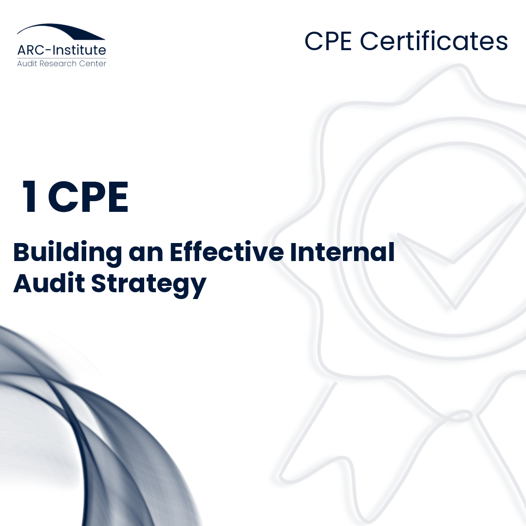 BUILDING AN EFFECTIVE INTERNAL AUDIT STRATEGY