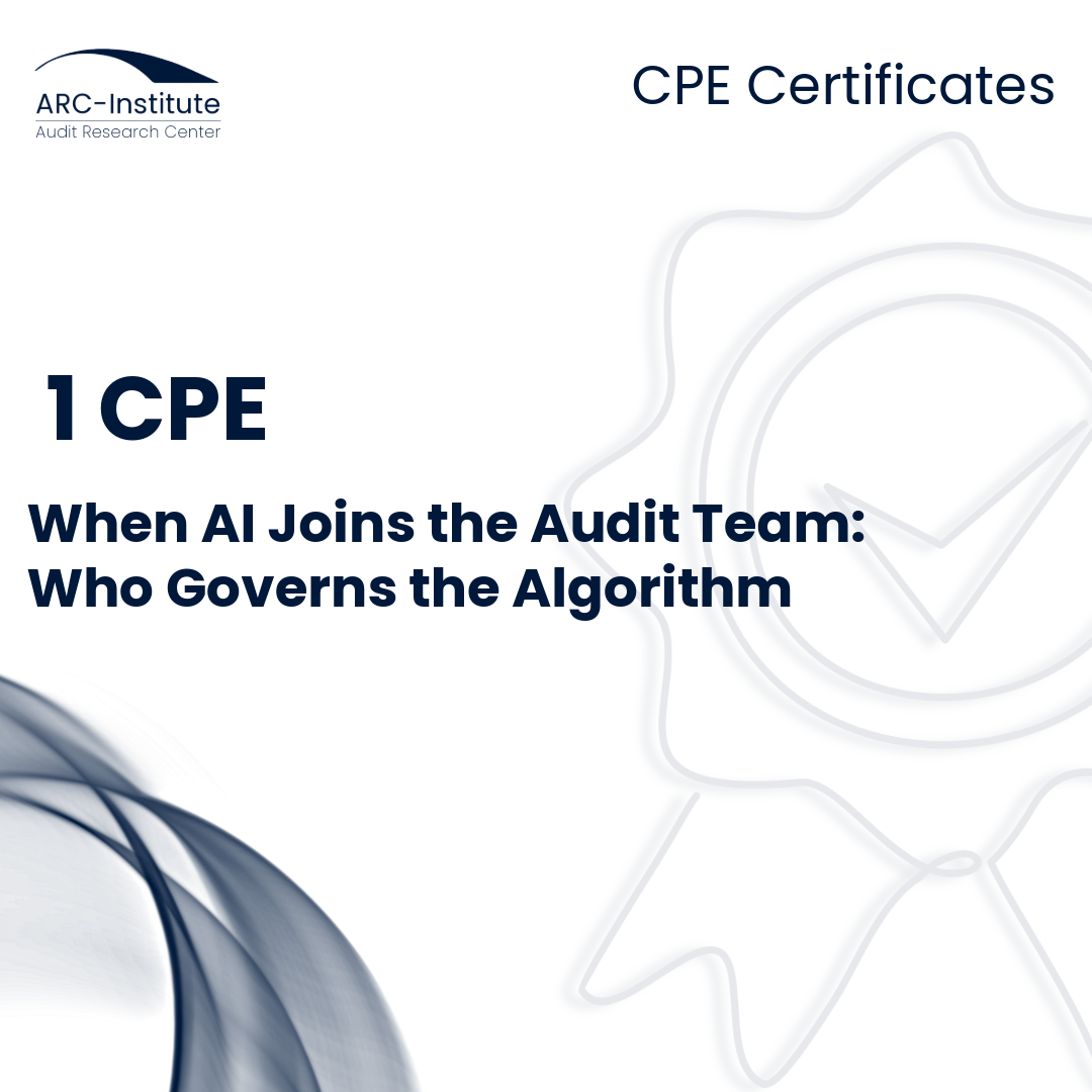 WHEN AI JOINS THE AUDIT TEAM: WHO GOVERNS THE ALGORITHM