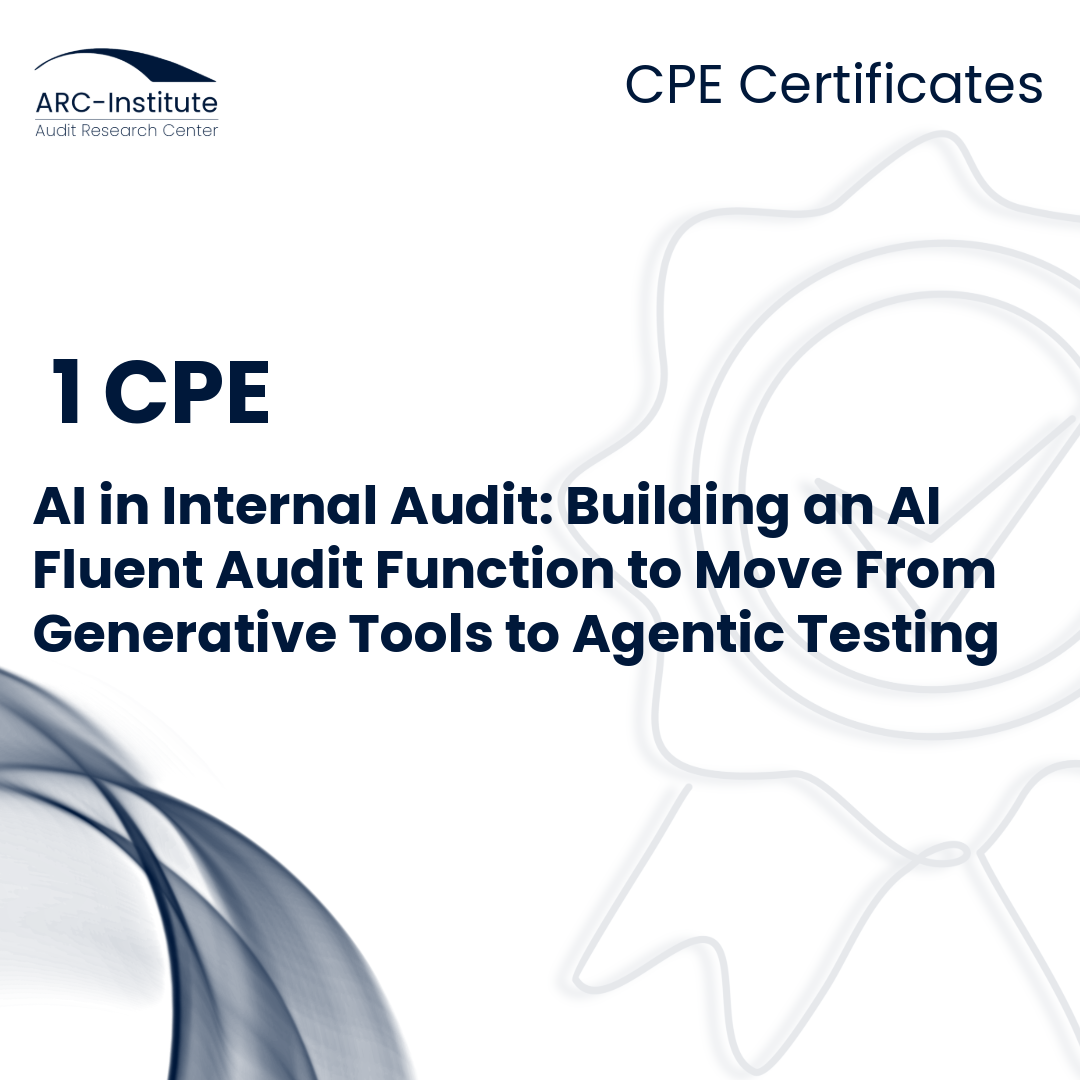 AI IN INTERNAL AUDIT: BUILDING AN AI FLUENT AUDIT FUNCTION TO MOVE FROM GENERATIVE TOOLS TO AGENTIC TESTING